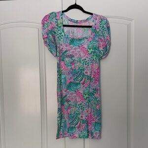 Lilly Pulitzer Pink and Green Mini Dress
